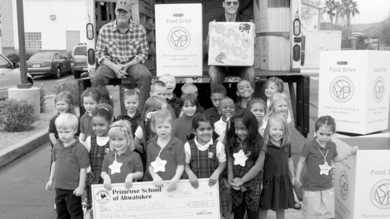 Primrose School of Ahwatukee donate to St. Vincent de Paul